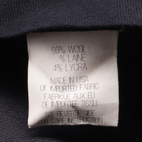 Theory Mid-Waist Regular Fit Cropped Trousers in Black Wool